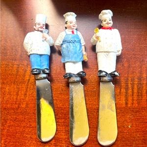 Set of 3 Small Chef Spreading Knives